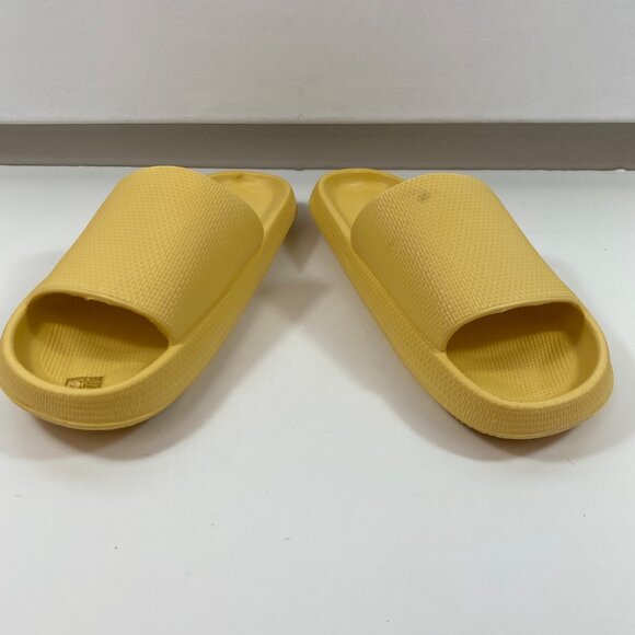 Unisex Yellow Slide Sandals Non-Slip Shower Open Toe Lightweight Shoes Size 12 - Picture 2 of 8